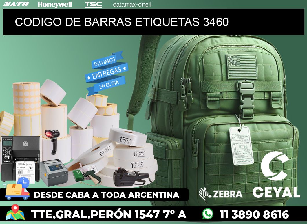 CODIGO DE BARRAS ETIQUETAS 3460
