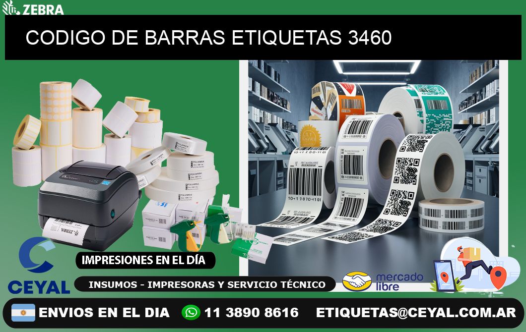 CODIGO DE BARRAS ETIQUETAS 3460