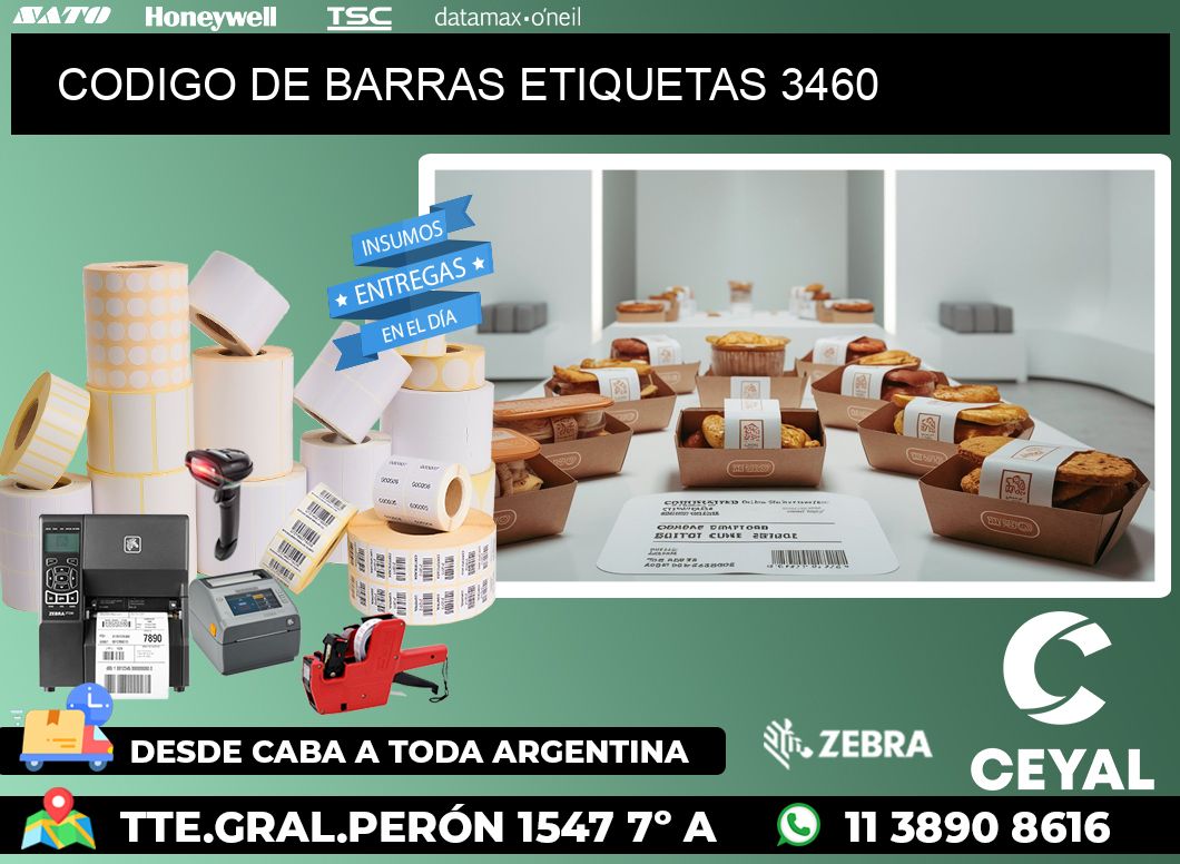CODIGO DE BARRAS ETIQUETAS 3460