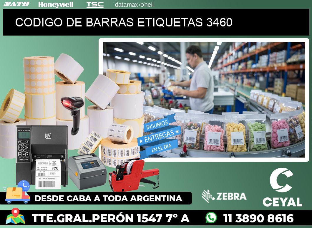 CODIGO DE BARRAS ETIQUETAS 3460