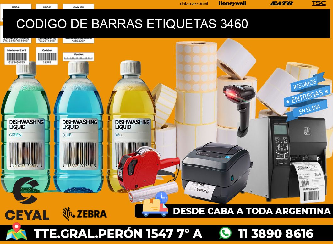 CODIGO DE BARRAS ETIQUETAS 3460