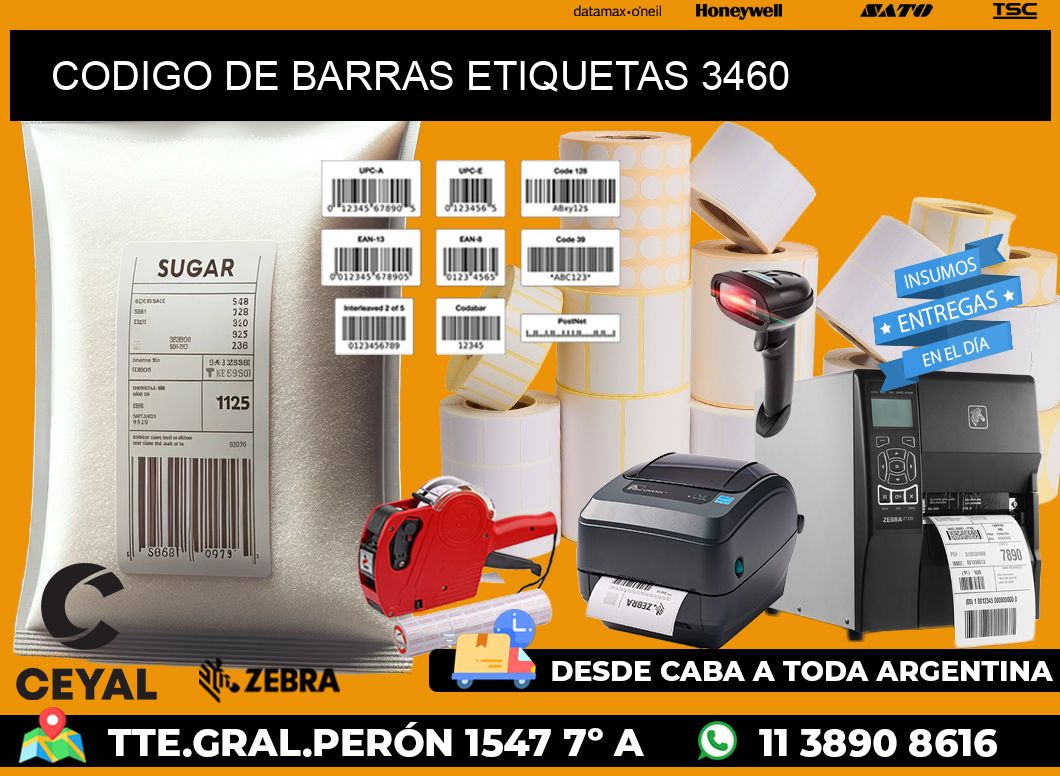 CODIGO DE BARRAS ETIQUETAS 3460