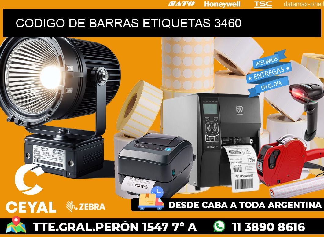 CODIGO DE BARRAS ETIQUETAS 3460