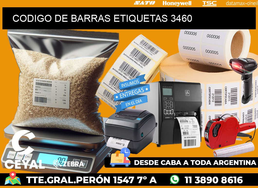 CODIGO DE BARRAS ETIQUETAS 3460