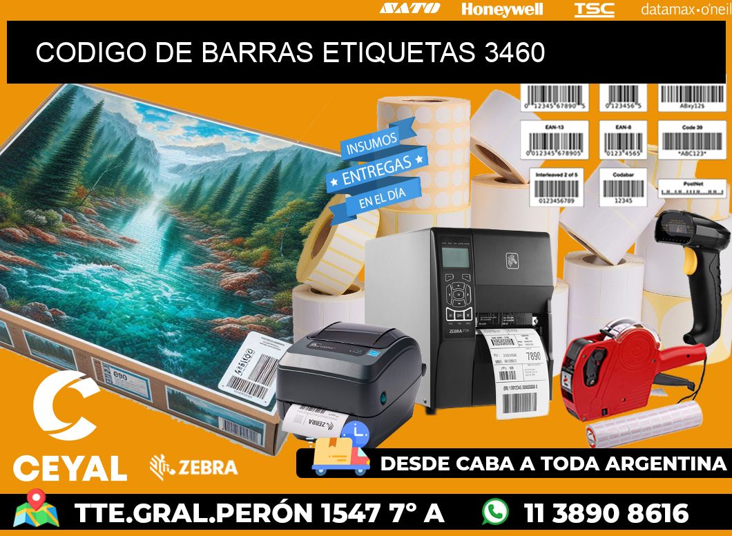 CODIGO DE BARRAS ETIQUETAS 3460