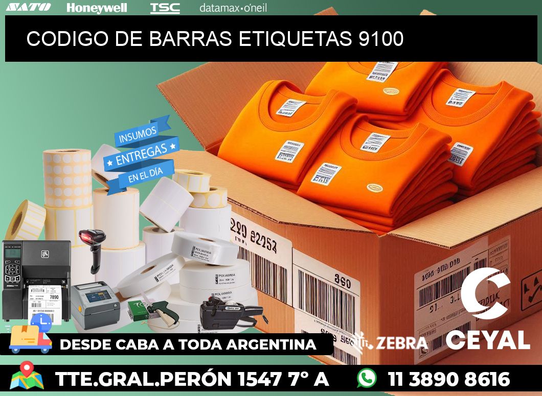 CODIGO DE BARRAS ETIQUETAS 9100