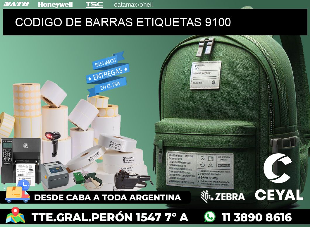 CODIGO DE BARRAS ETIQUETAS 9100