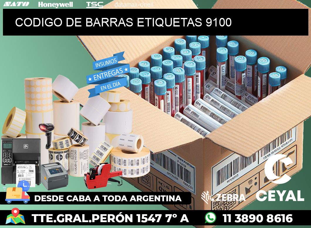 CODIGO DE BARRAS ETIQUETAS 9100