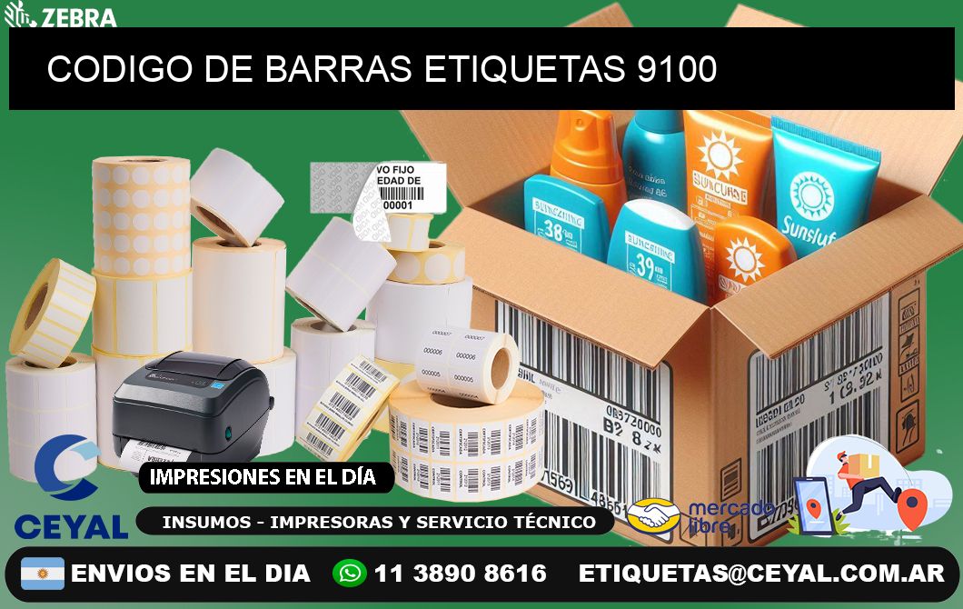 CODIGO DE BARRAS ETIQUETAS 9100