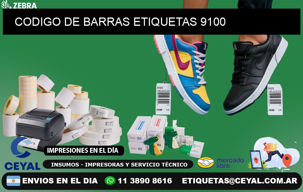 CODIGO DE BARRAS ETIQUETAS 9100