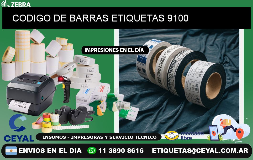CODIGO DE BARRAS ETIQUETAS 9100