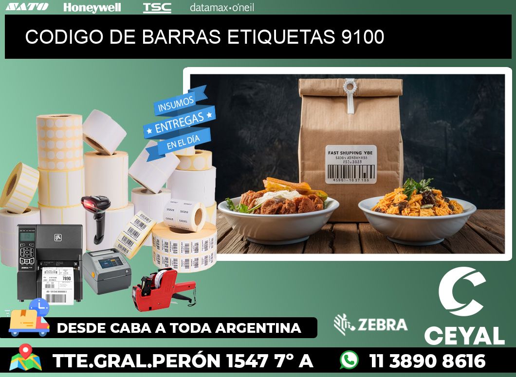 CODIGO DE BARRAS ETIQUETAS 9100