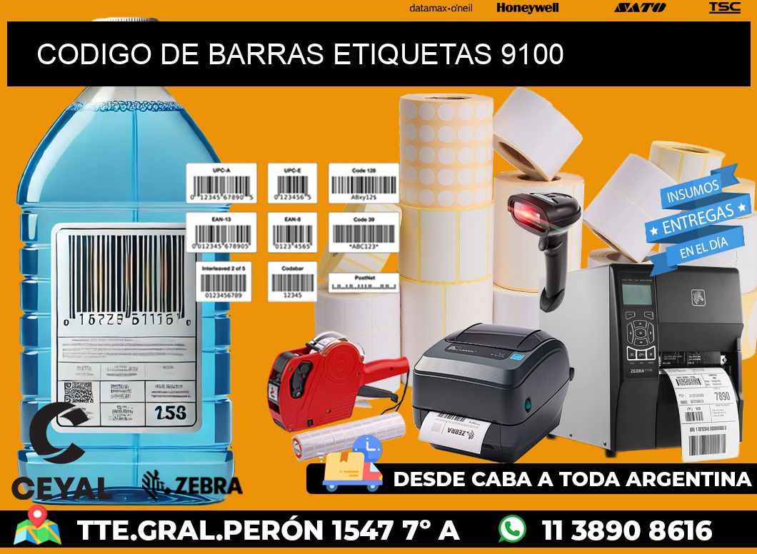 CODIGO DE BARRAS ETIQUETAS 9100