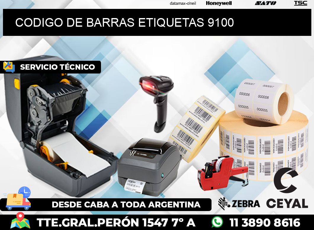 CODIGO DE BARRAS ETIQUETAS 9100