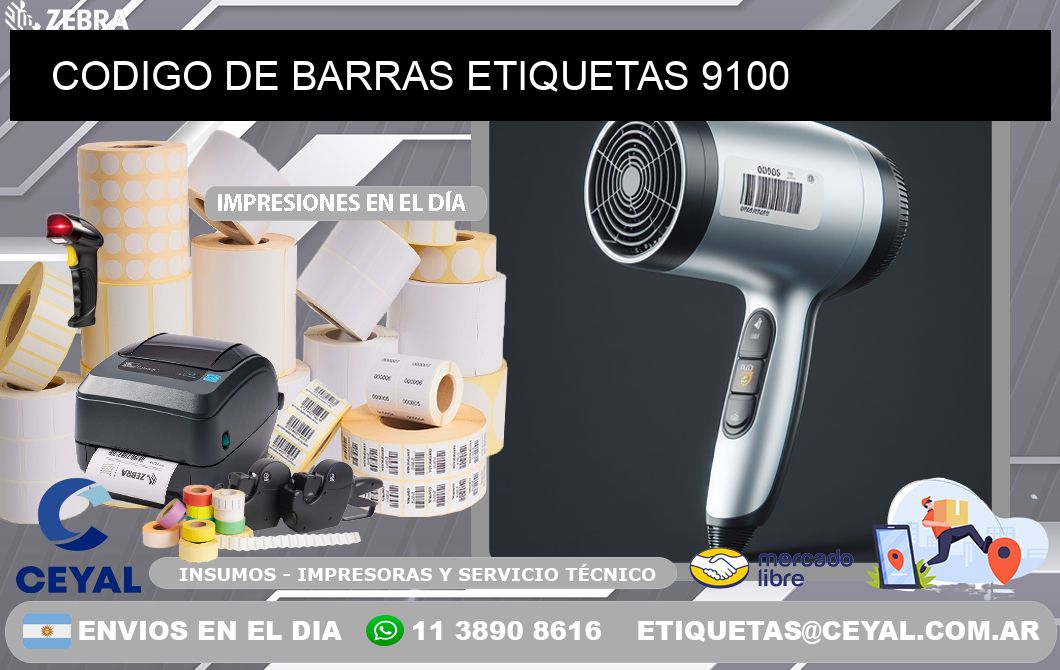 CODIGO DE BARRAS ETIQUETAS 9100