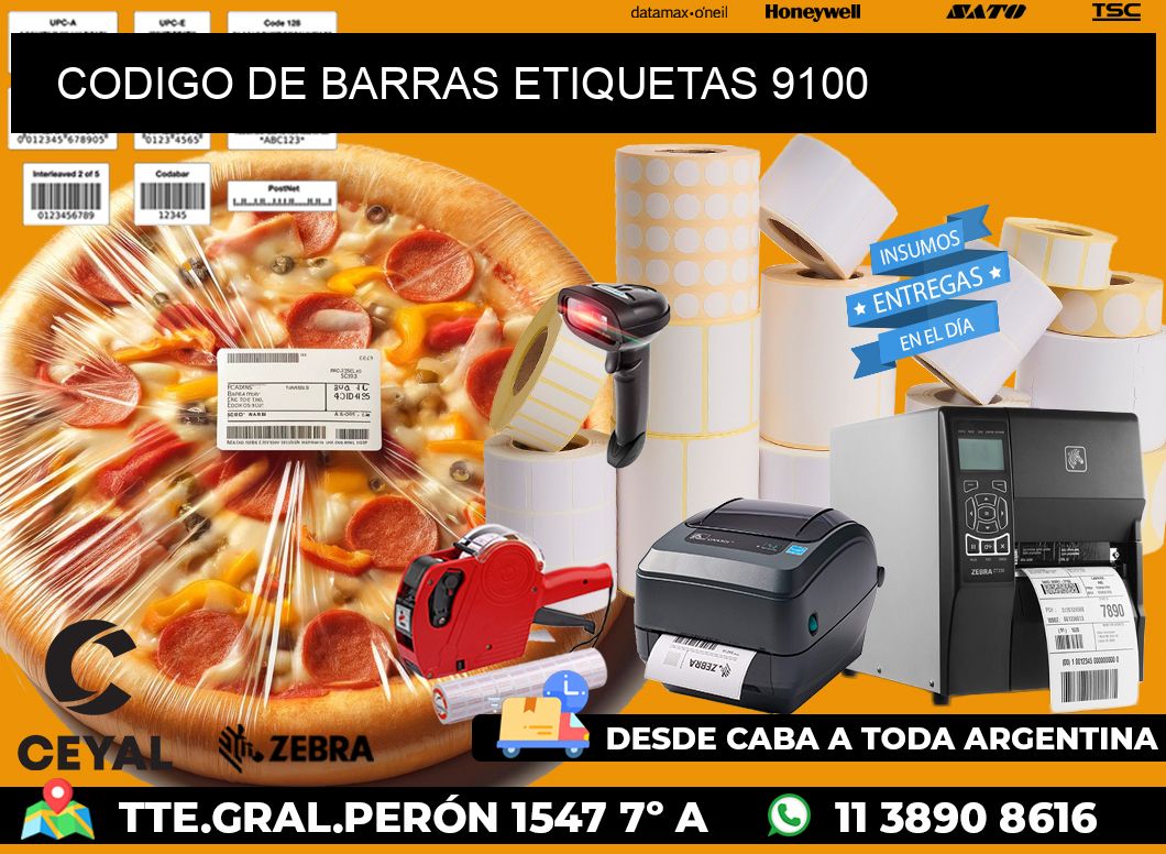 CODIGO DE BARRAS ETIQUETAS 9100