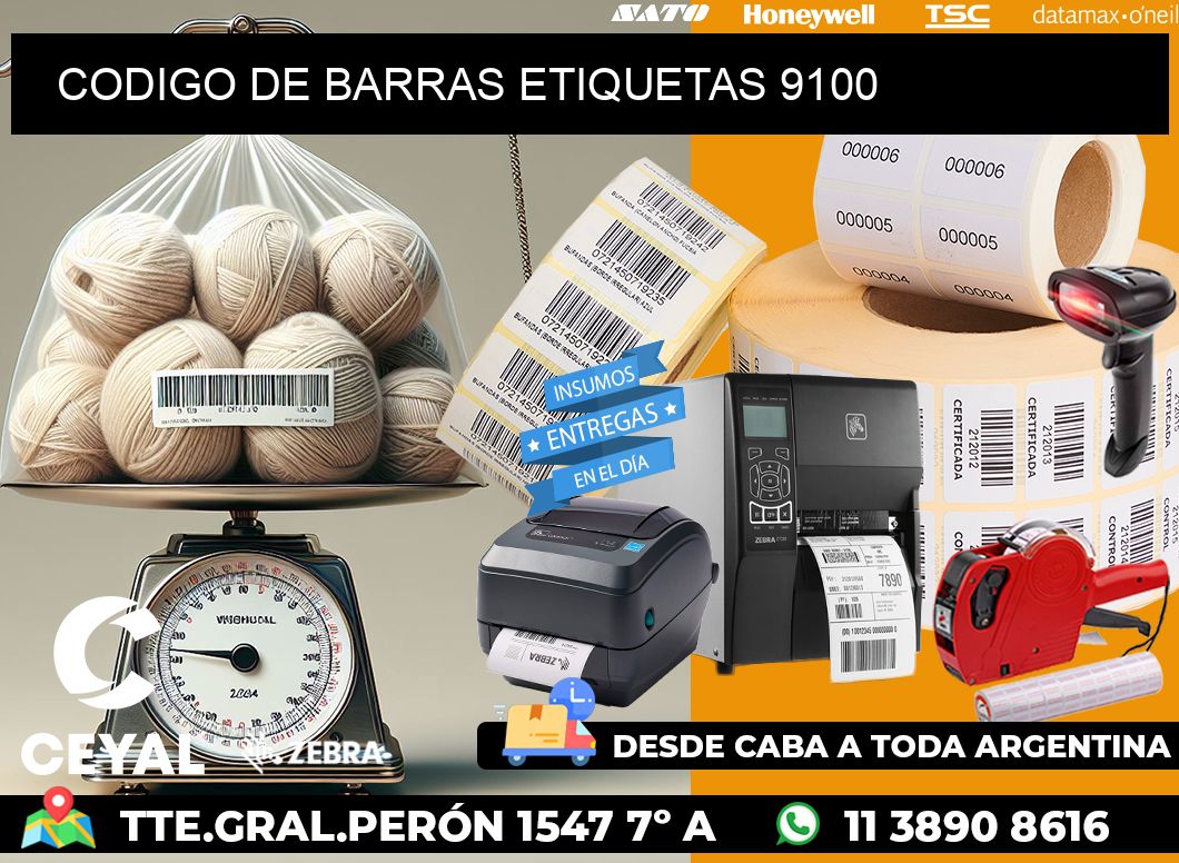 CODIGO DE BARRAS ETIQUETAS 9100