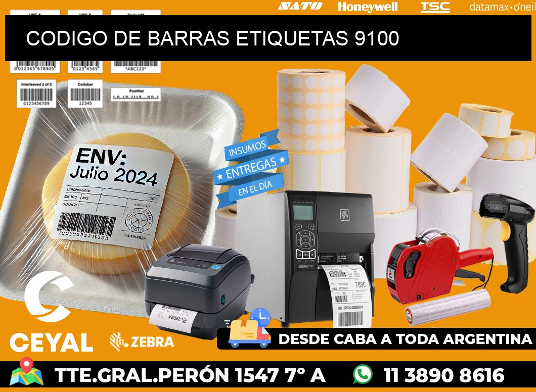 CODIGO DE BARRAS ETIQUETAS 9100
