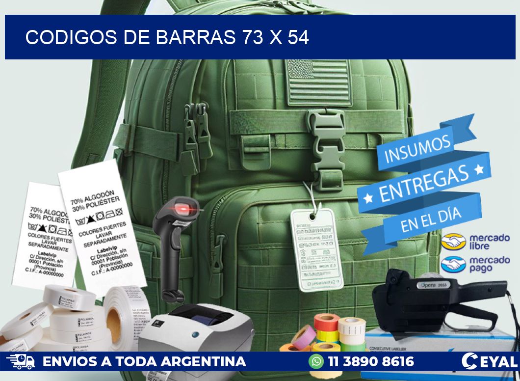 CODIGOS DE BARRAS 73 x 54