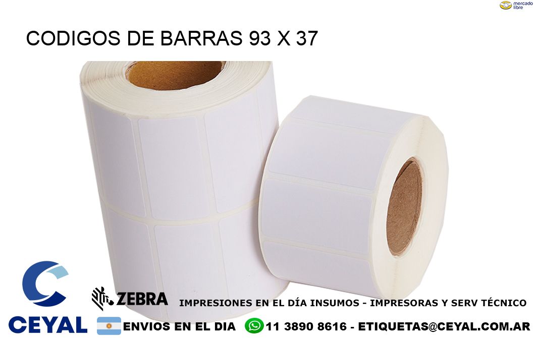 CODIGOS DE BARRAS 93 x 37