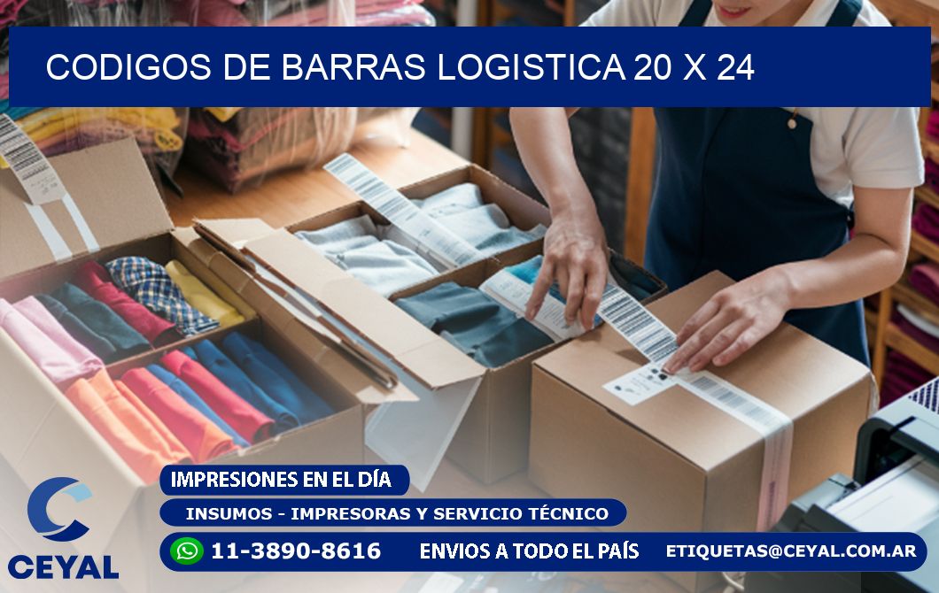 CODIGOS DE BARRAS LOGISTICA 20 x 24