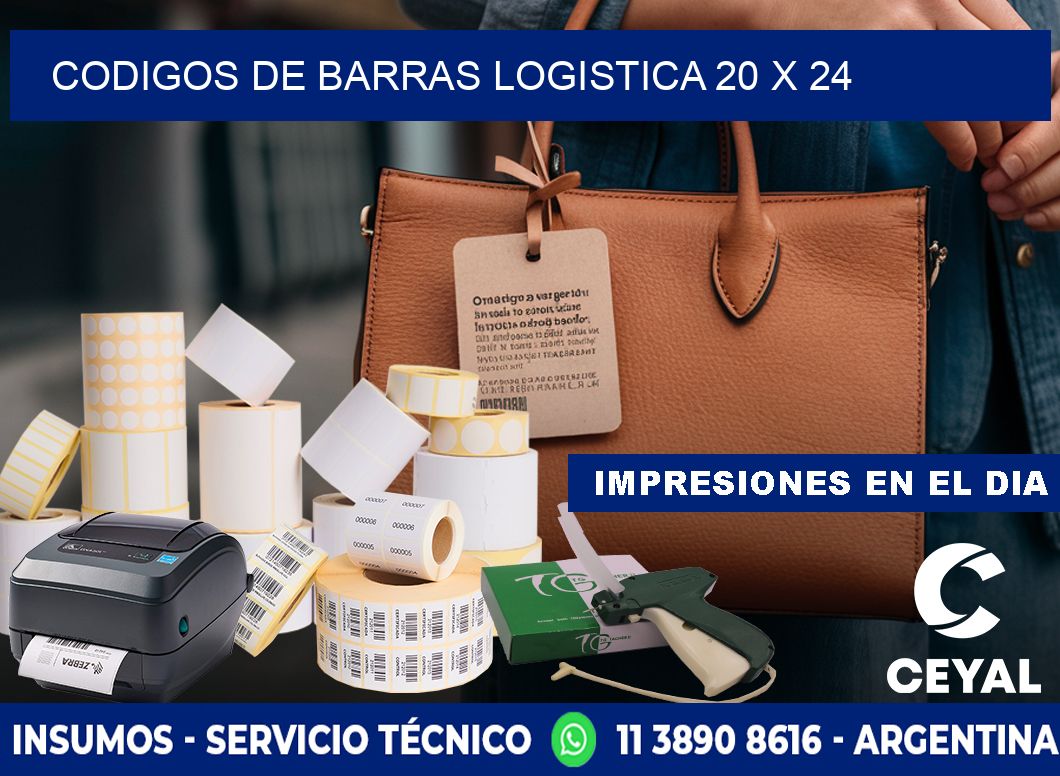 CODIGOS DE BARRAS LOGISTICA 20 x 24