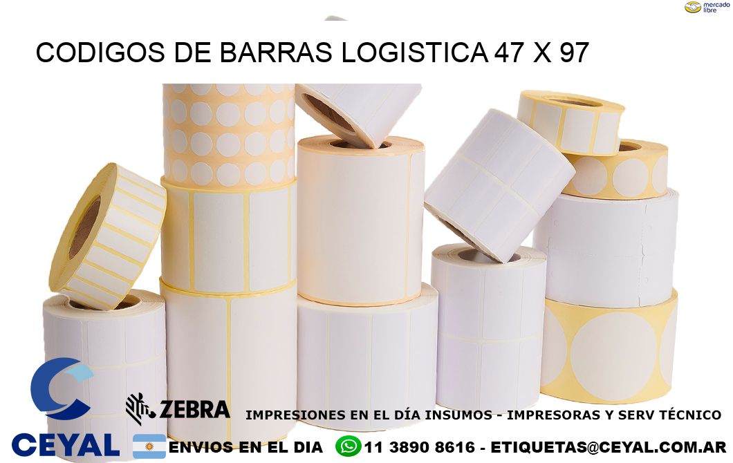 CODIGOS DE BARRAS LOGISTICA 47 x 97