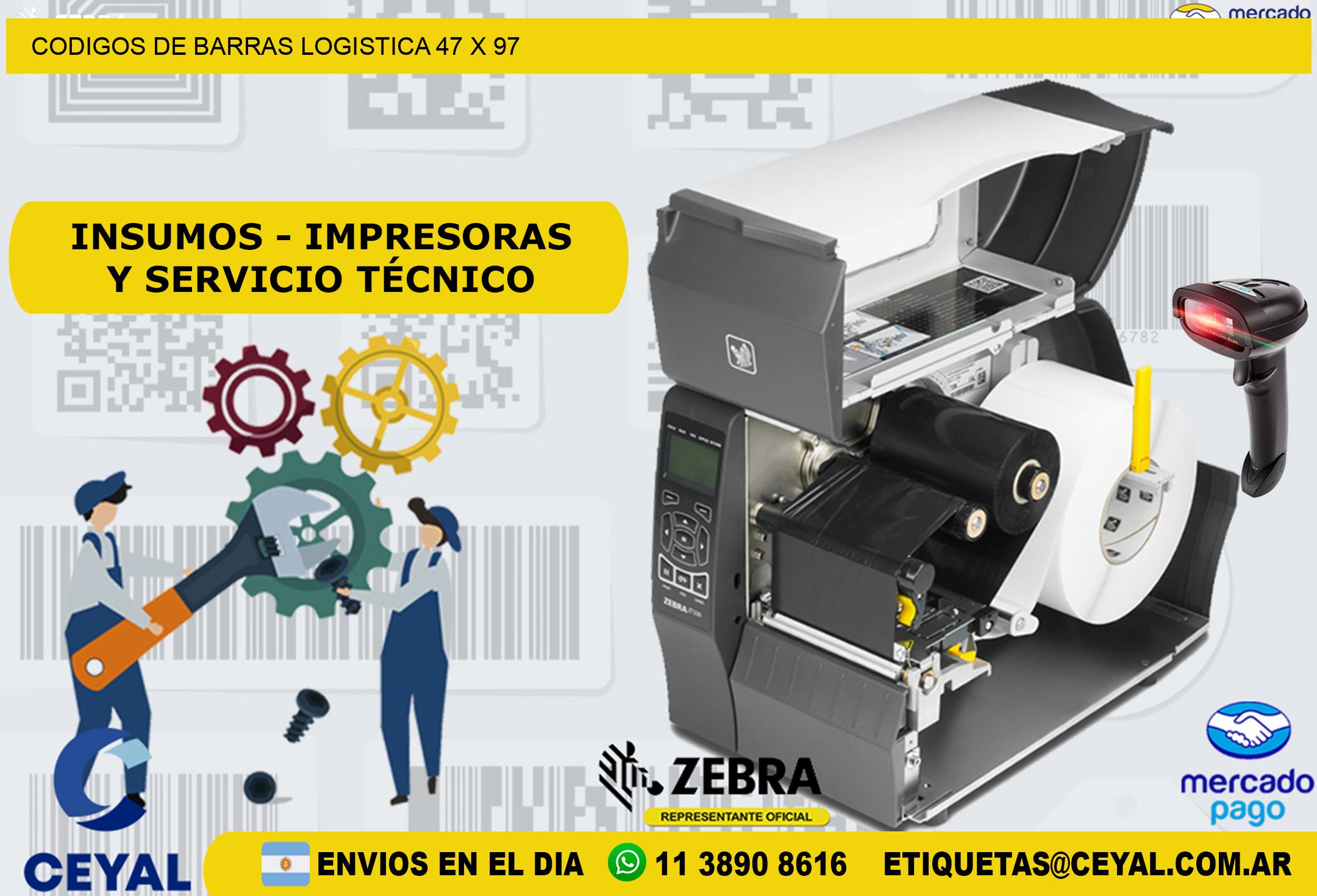 CODIGOS DE BARRAS LOGISTICA 47 x 97