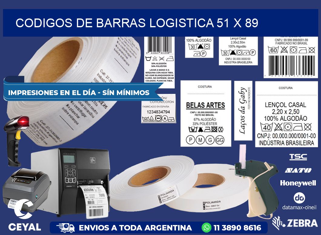 CODIGOS DE BARRAS LOGISTICA 51 x 89