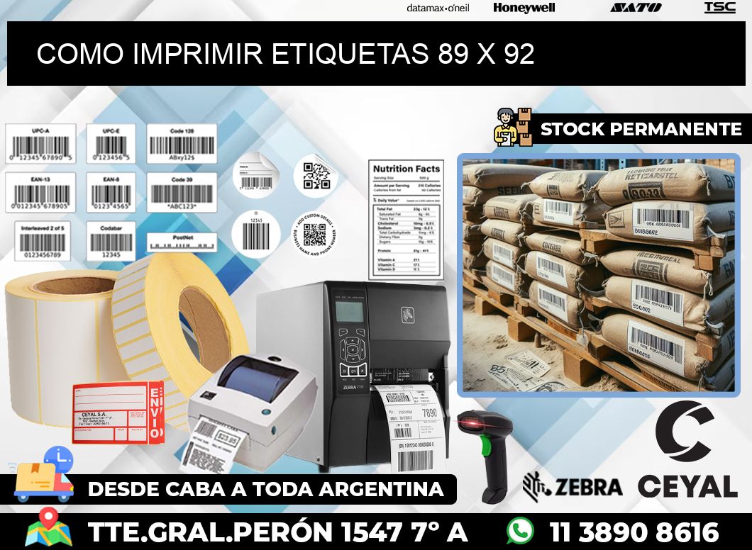 COMO IMPRIMIR ETIQUETAS 89 x 92