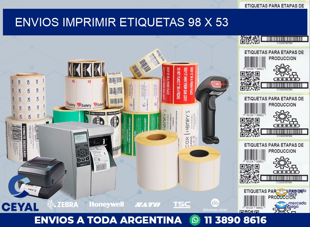 ENVIOS IMPRIMIR ETIQUETAS 98 x 53
