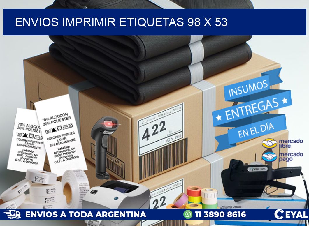 ENVIOS IMPRIMIR ETIQUETAS 98 x 53