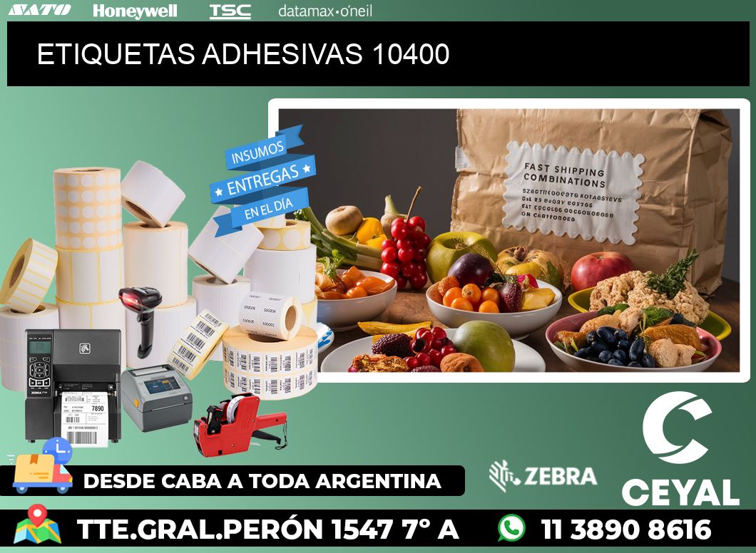 ETIQUETAS ADHESIVAS 10400