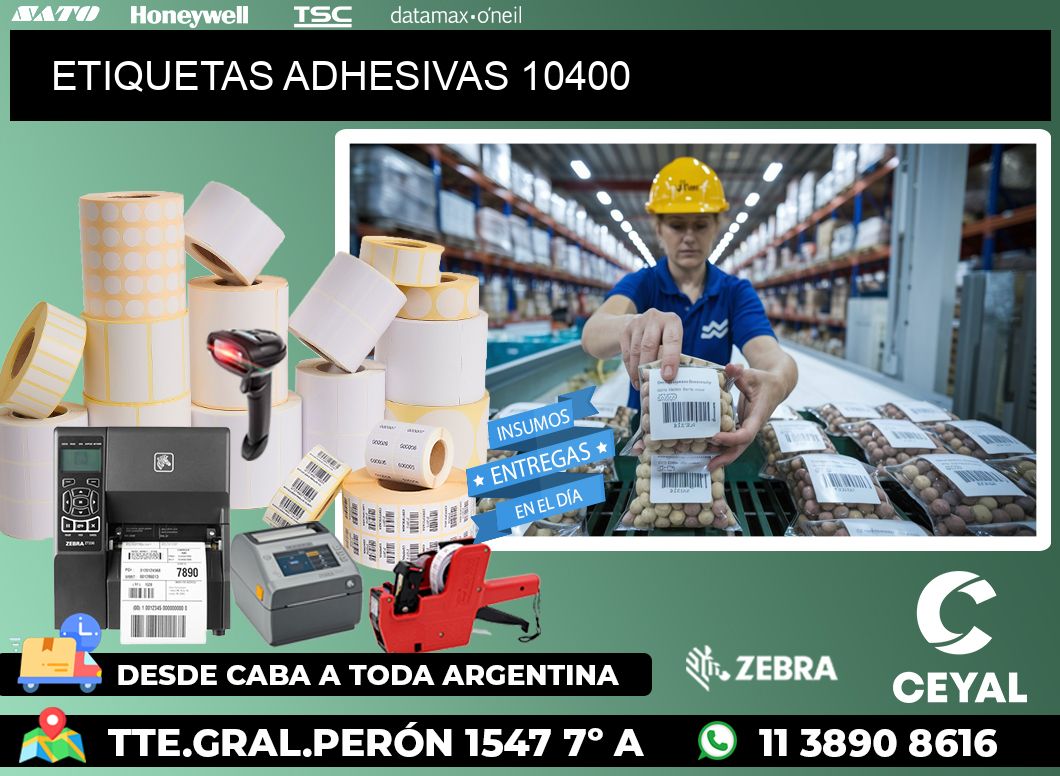 ETIQUETAS ADHESIVAS 10400