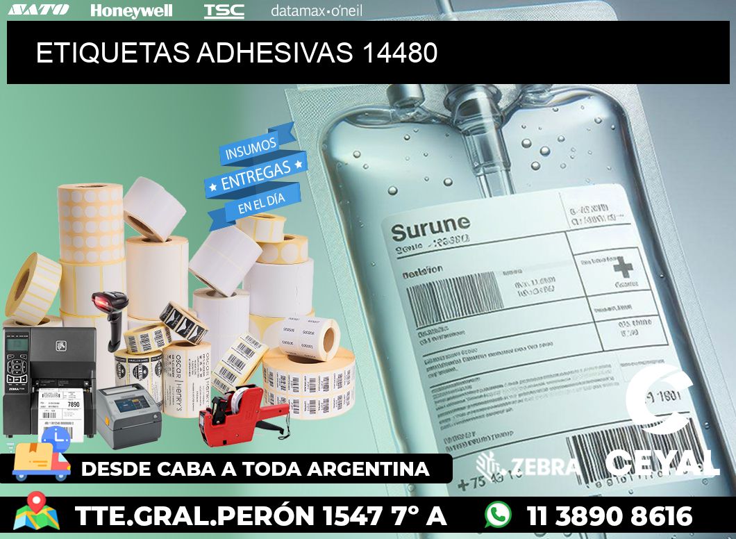 ETIQUETAS ADHESIVAS 14480