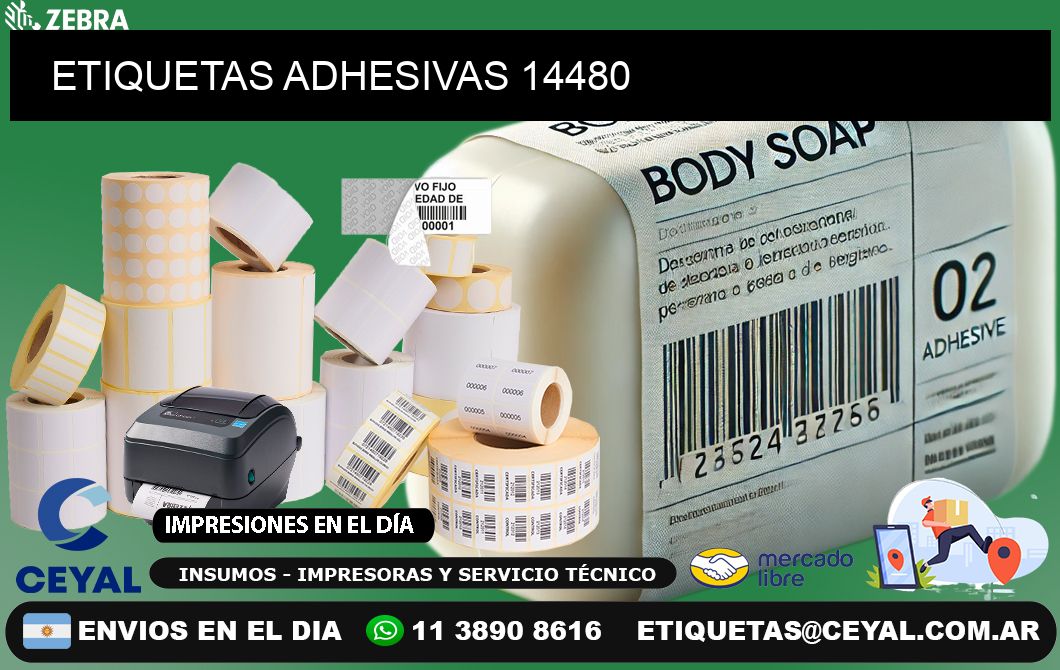 ETIQUETAS ADHESIVAS 14480