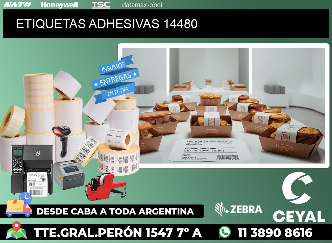ETIQUETAS ADHESIVAS 14480