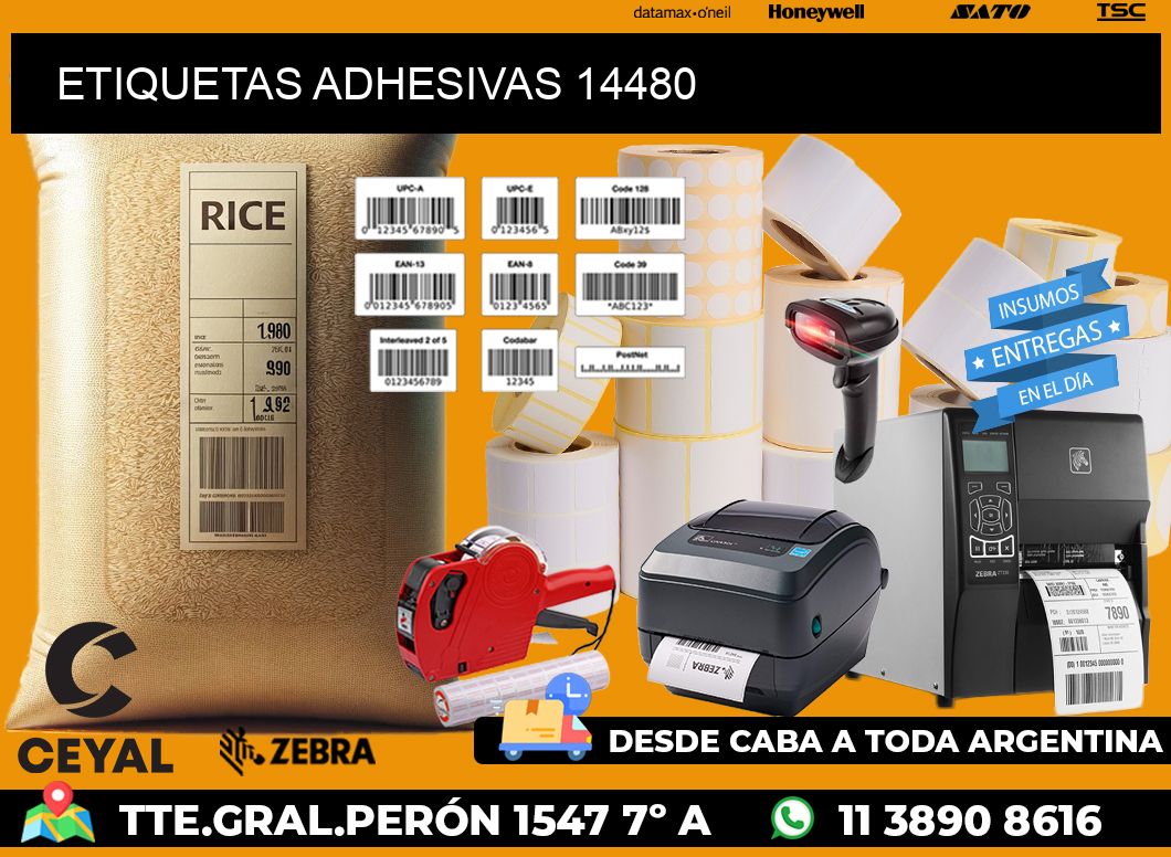 ETIQUETAS ADHESIVAS 14480