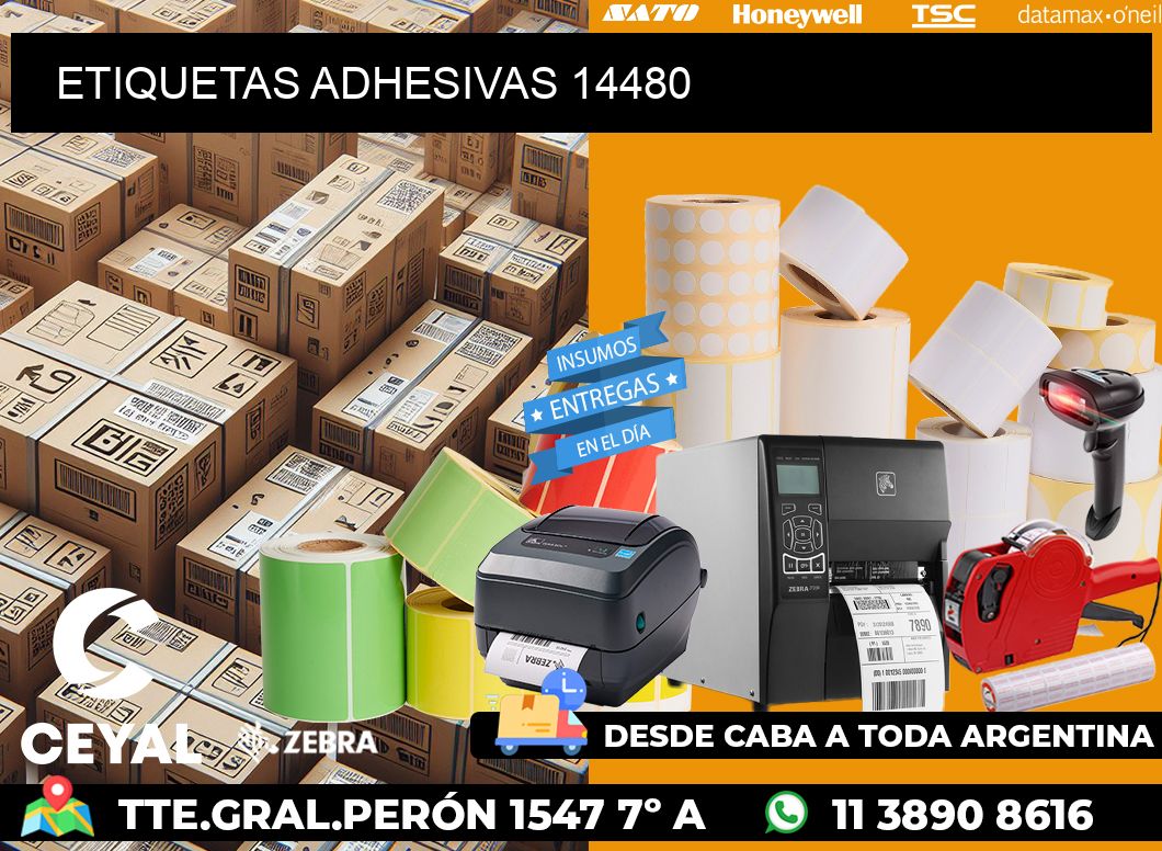 ETIQUETAS ADHESIVAS 14480