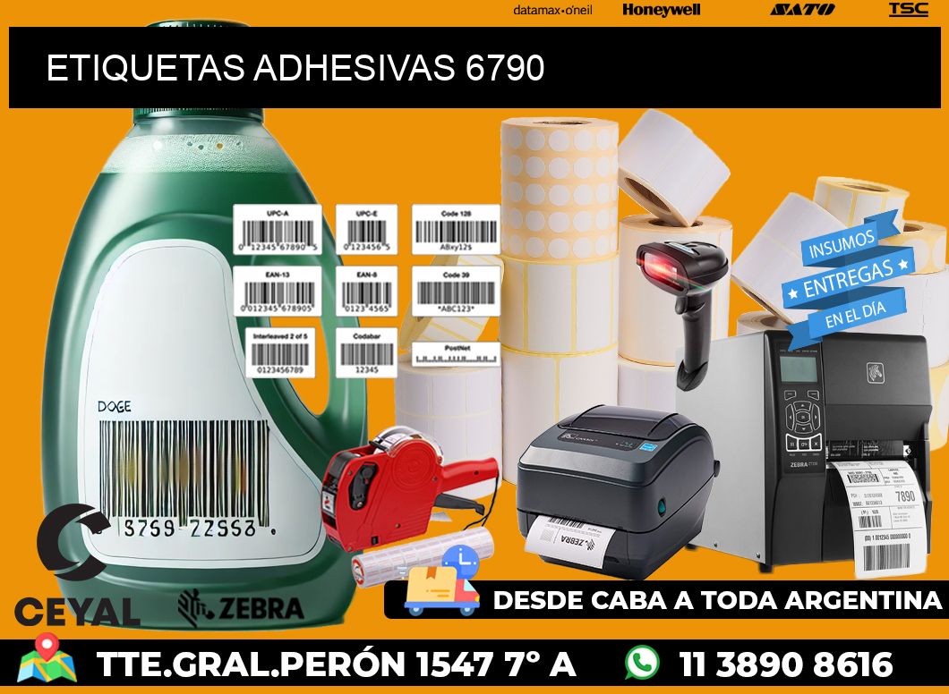 ETIQUETAS ADHESIVAS 6790