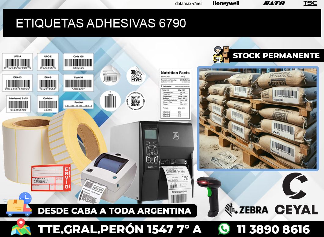 ETIQUETAS ADHESIVAS 6790