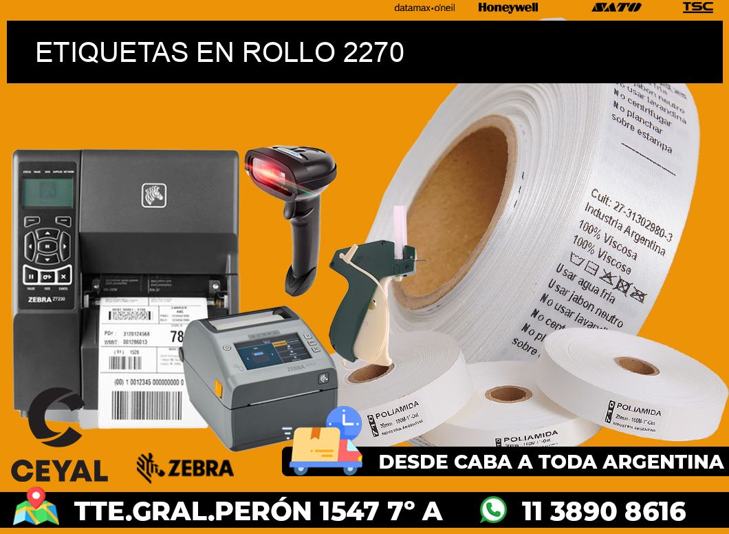 ETIQUETAS EN ROLLO 2270