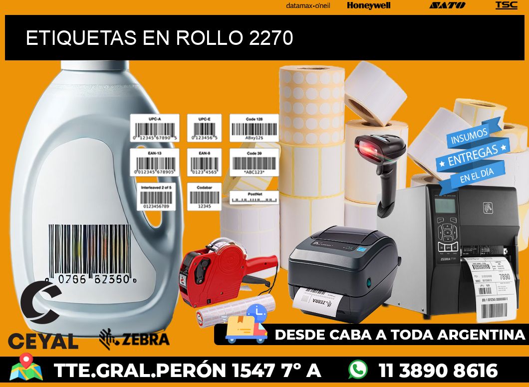 ETIQUETAS EN ROLLO 2270
