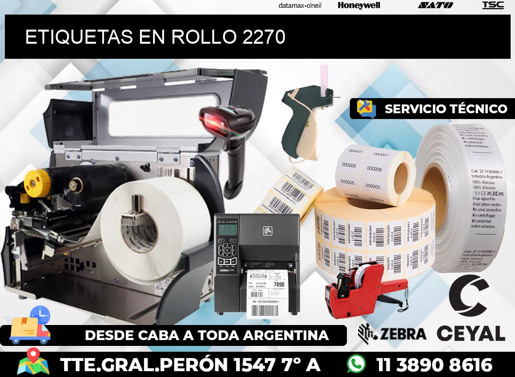 ETIQUETAS EN ROLLO 2270