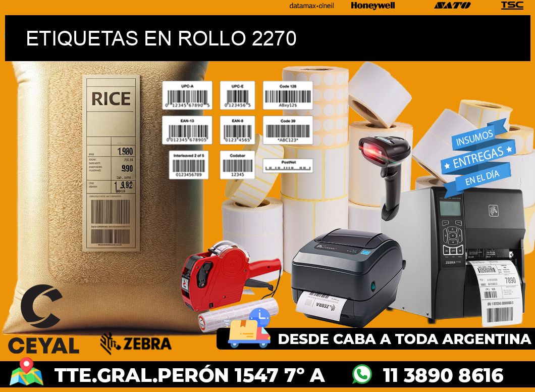 ETIQUETAS EN ROLLO 2270