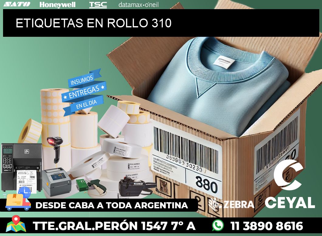 ETIQUETAS EN ROLLO 310