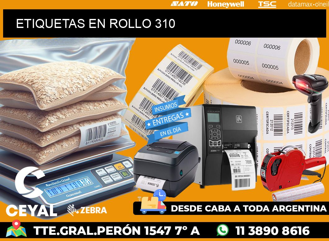 ETIQUETAS EN ROLLO 310