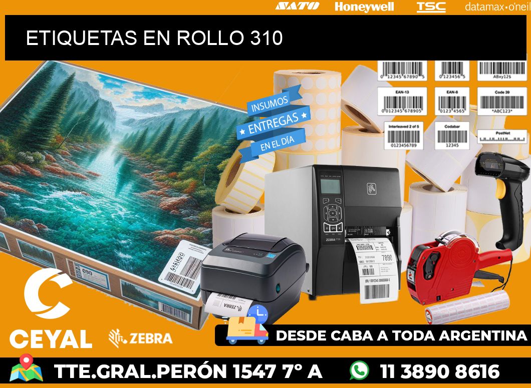 ETIQUETAS EN ROLLO 310