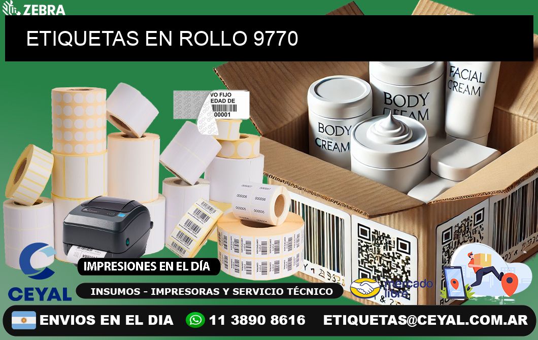 ETIQUETAS EN ROLLO 9770