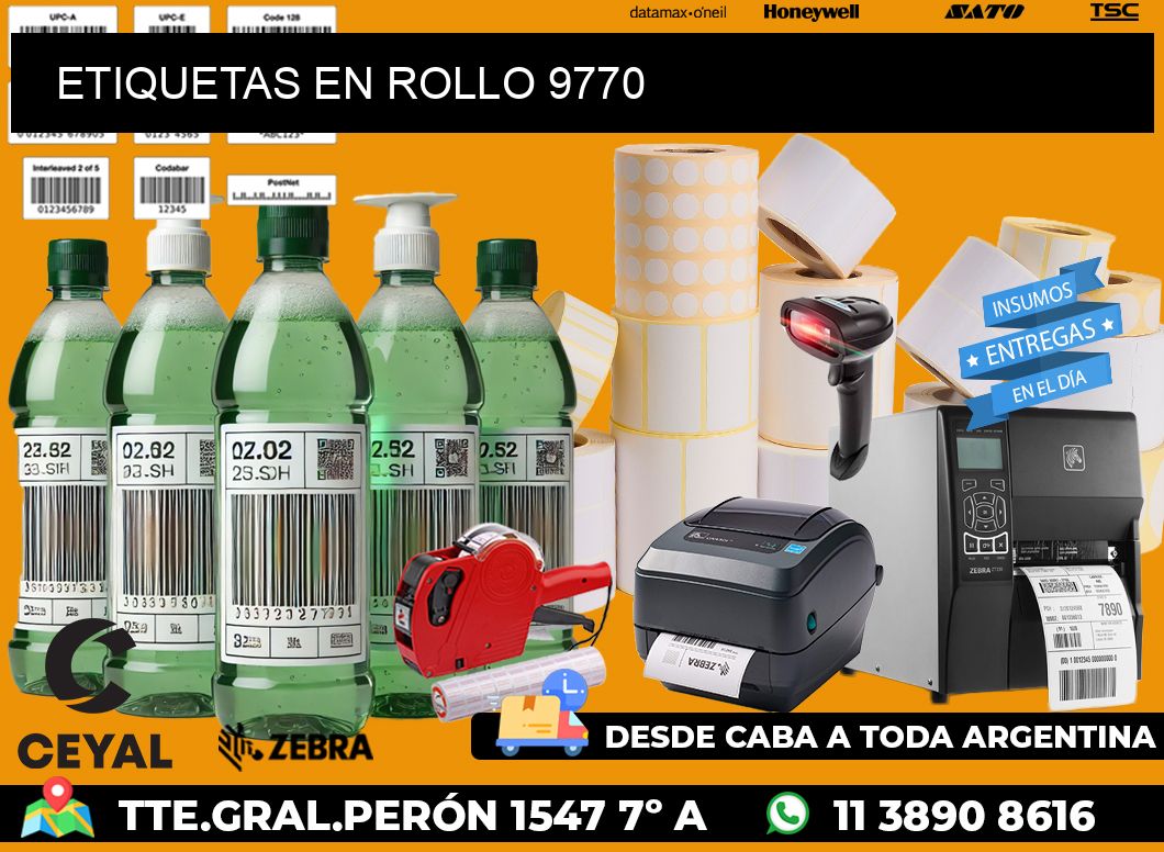 ETIQUETAS EN ROLLO 9770